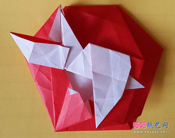 中秋节节手工制作月宫里的玉兔折纸方法