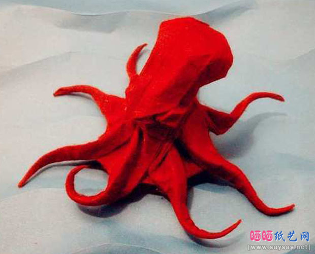 神谷手工折纸教程之章鱼的折法完成效果图