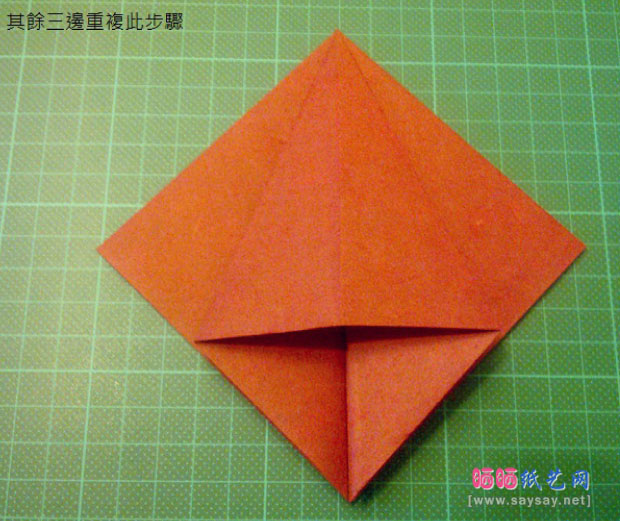 神谷手工折纸教程之章鱼的纸艺折法