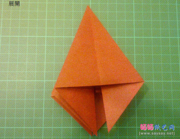 神谷手工折纸教程之章鱼的纸艺折法