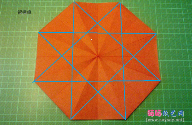 神谷手工折纸教程之章鱼的纸艺折法