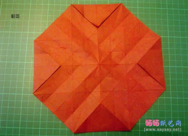 神谷手工折纸教程之章鱼的纸艺折法