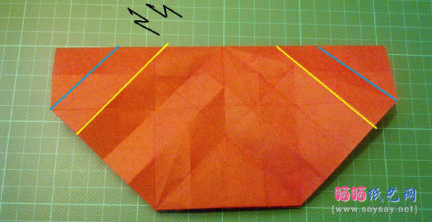神谷手工折纸教程之章鱼的纸艺折法