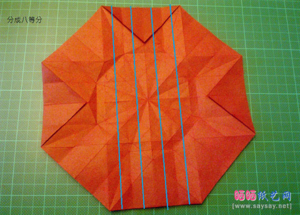 神谷手工折纸教程之章鱼的纸艺折法