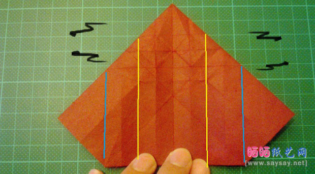神谷手工折纸教程之章鱼的纸艺折法
