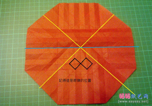 神谷手工折纸教程之章鱼的纸艺折法