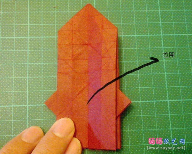 神谷手工折纸教程之章鱼的纸艺折法