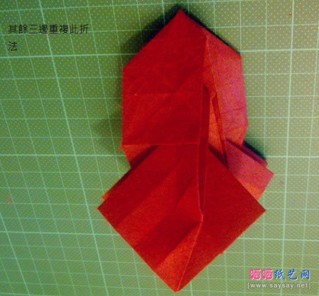 神谷手工折纸教程之章鱼的纸艺折法