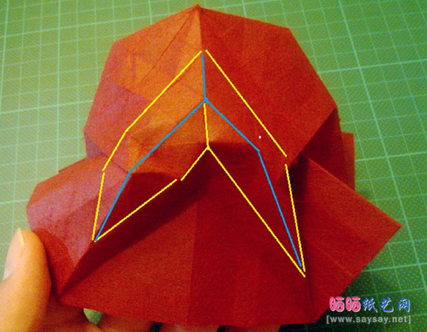 神谷手工折纸教程之章鱼的纸艺折法