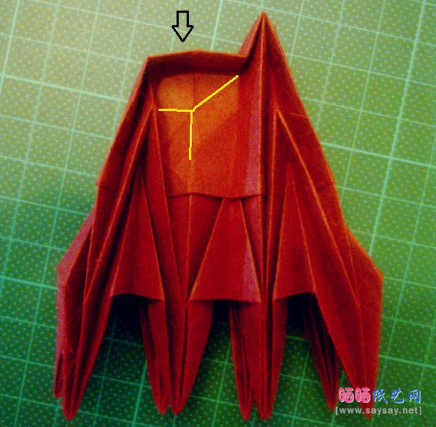 神谷手工折纸教程之章鱼的纸艺折法