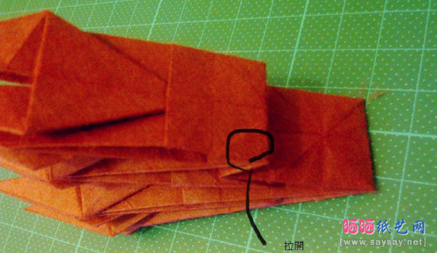 神谷手工折纸教程之章鱼的纸艺折法