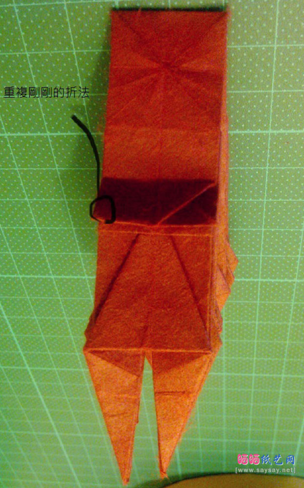 神谷手工折纸教程之章鱼的纸艺折法