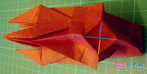 神谷手工折纸教程之章鱼的纸艺折法