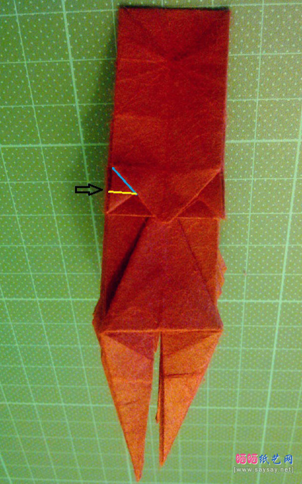 神谷手工折纸教程之章鱼的纸艺折法
