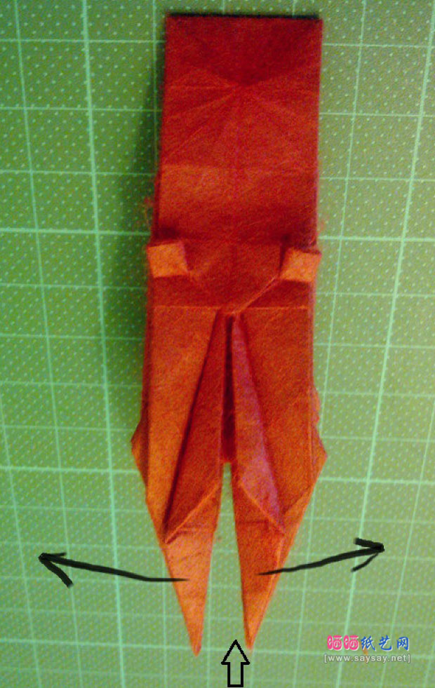 神谷手工折纸教程之章鱼的纸艺折法