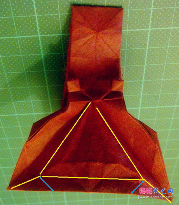 神谷手工折纸教程之章鱼的纸艺折法