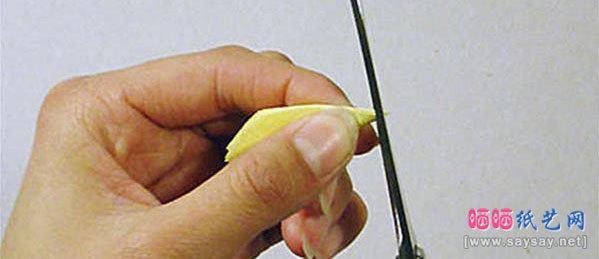 手工制作漂亮的纸艺小雏菊折纸图片教程步骤8