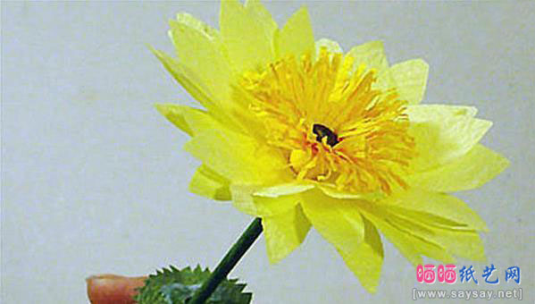 手工制作漂亮的纸艺小雏菊折纸图片教程步骤19