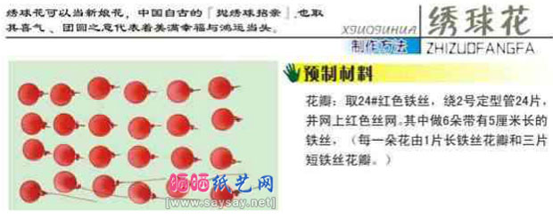 如何制作艳丽的丝网花绣球花图片步骤1