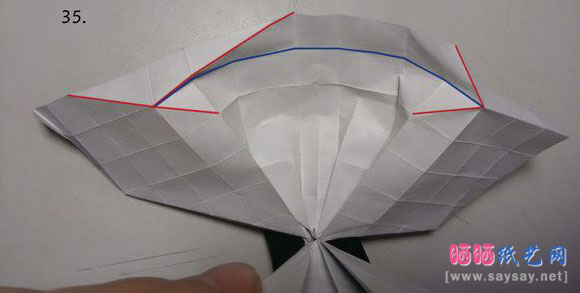 今井幸木折纸菜粉蝶的折法CP实拍教程