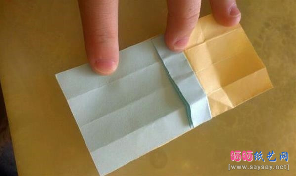 实拍图解可爱的小床折纸教程