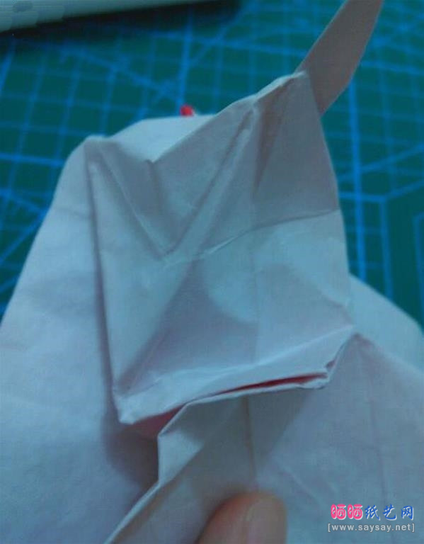 复杂形象的小丑面具手工折纸实拍图文教程