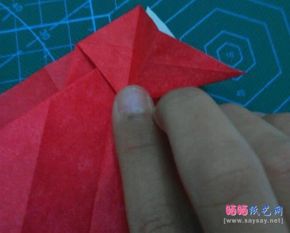 复杂形象的小丑面具手工折纸实拍图文教程