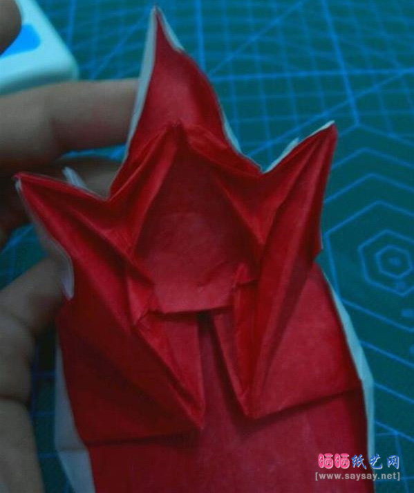 复杂形象的小丑面具手工折纸实拍图文教程