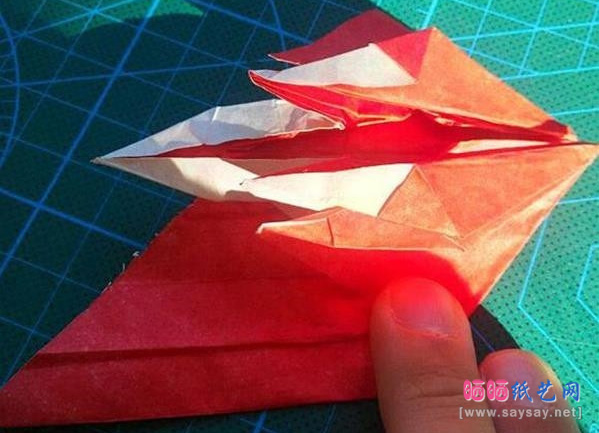 复杂形象的小丑面具手工折纸实拍图文教程