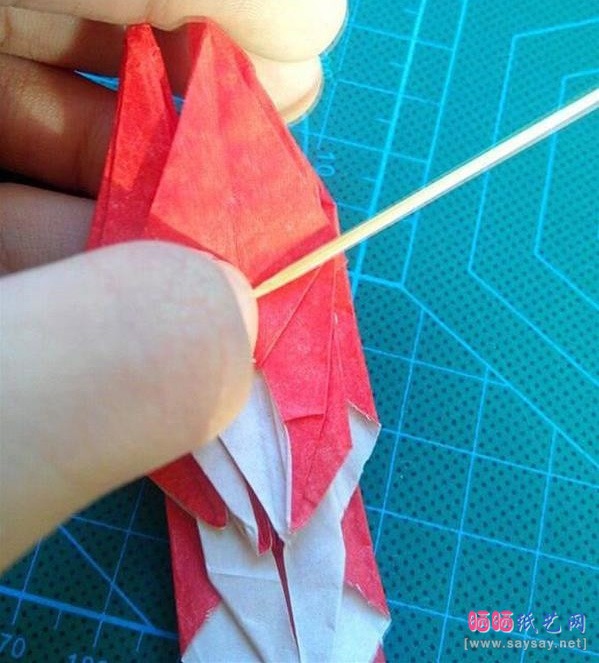 复杂形象的小丑面具手工折纸实拍图文教程