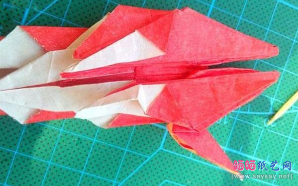 复杂形象的小丑面具手工折纸实拍图文教程