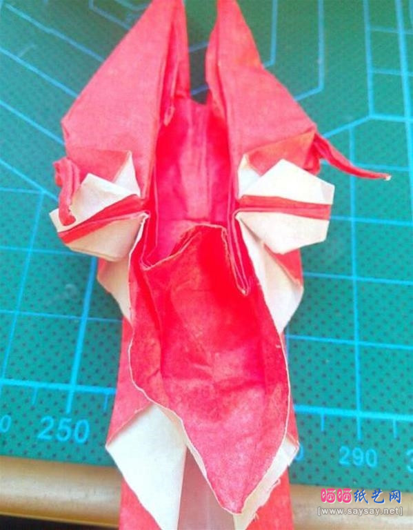 复杂形象的小丑面具手工折纸实拍图文教程