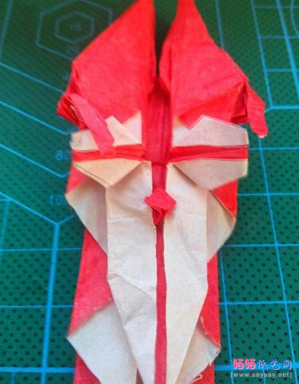复杂形象的小丑面具手工折纸实拍图文教程