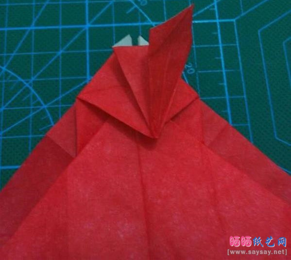 复杂形象的小丑面具手工折纸实拍图文教程