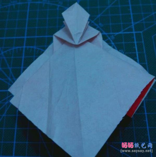 复杂形象的小丑面具手工折纸实拍图文教程