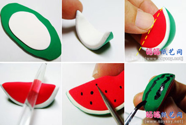 爱吃水果的小可爱软陶DIY制作图文教程图片步骤4
