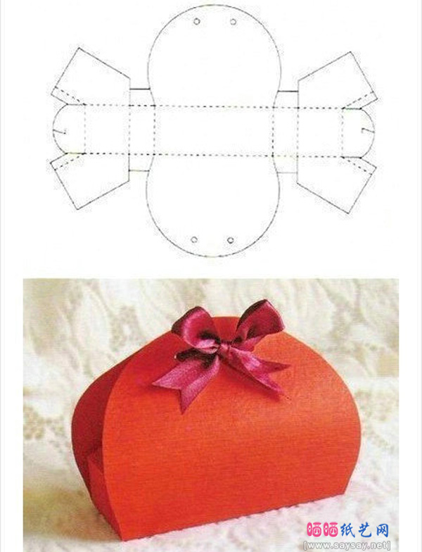 8款精美的实用纸盒折法及图纸教程：款式五