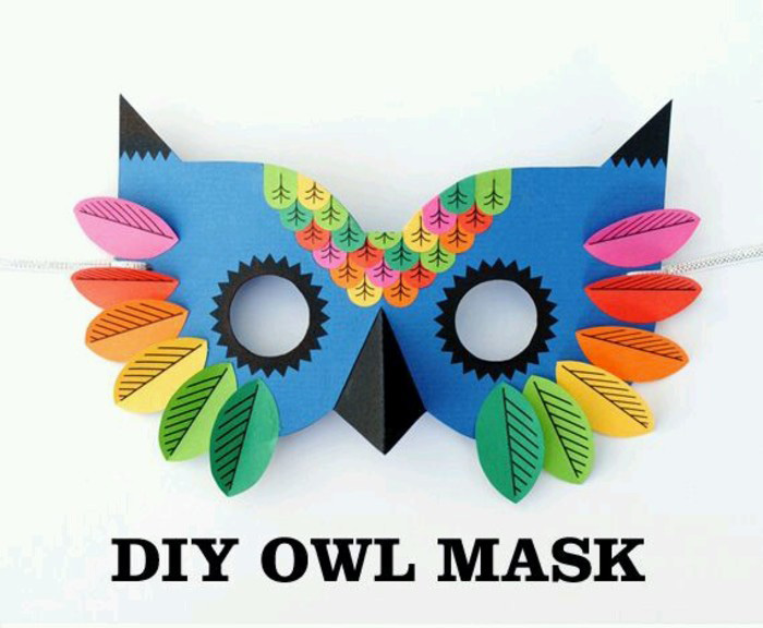 精美好看的猫头鹰面具手工制作教程 眼罩面罩卡纸手工小手工