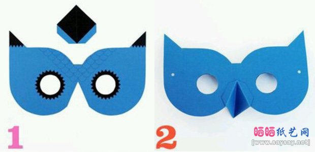 精美好看的猫头鹰面具手工制作教程 眼罩面罩卡纸手工小手工