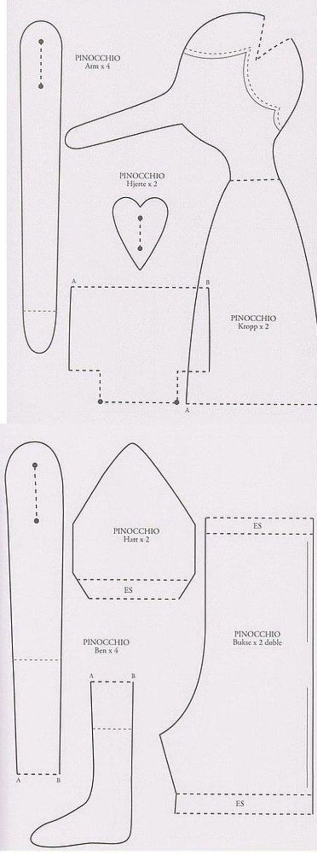 可爱的长鼻子布艺玩偶手工DIY制作图纸及教程图片步骤1