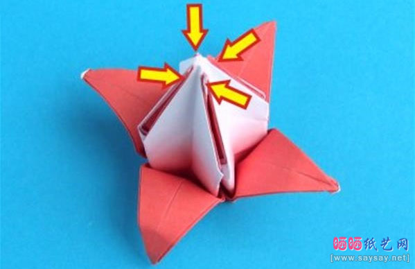 纸艺制作蟹爪兰折纸实拍图文教程图片步骤30