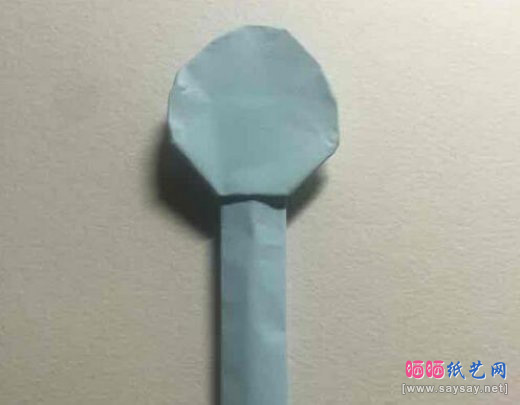 手工DIY教你简单几步折纸勺子步骤7