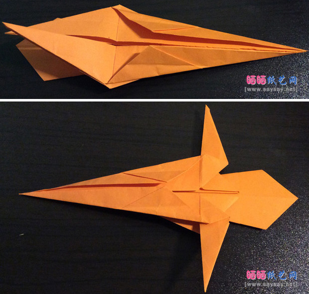 宝剑手工折纸图文教程步骤11