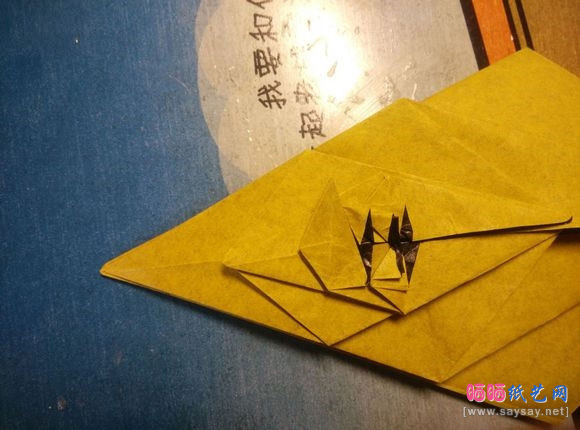 中村枫纸艺教程老虎折纸图片步骤20