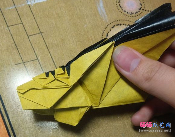 中村枫纸艺教程老虎折纸图片步骤33