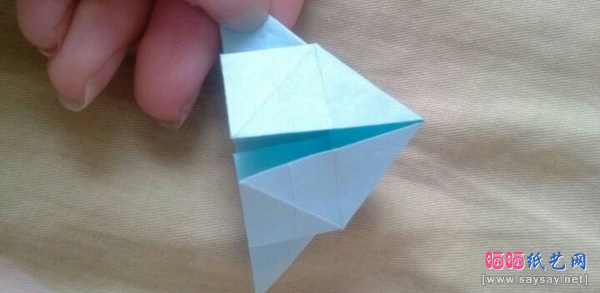 漂亮烟花折纸手工实拍教程步骤18