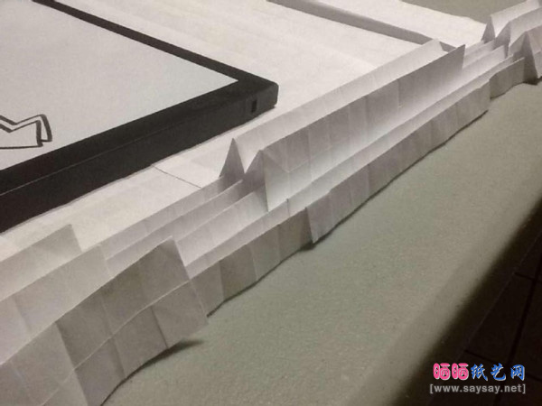 鲨鱼嘴手工折纸实拍教程图片步骤16