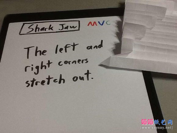 鲨鱼嘴手工折纸实拍教程图片步骤34