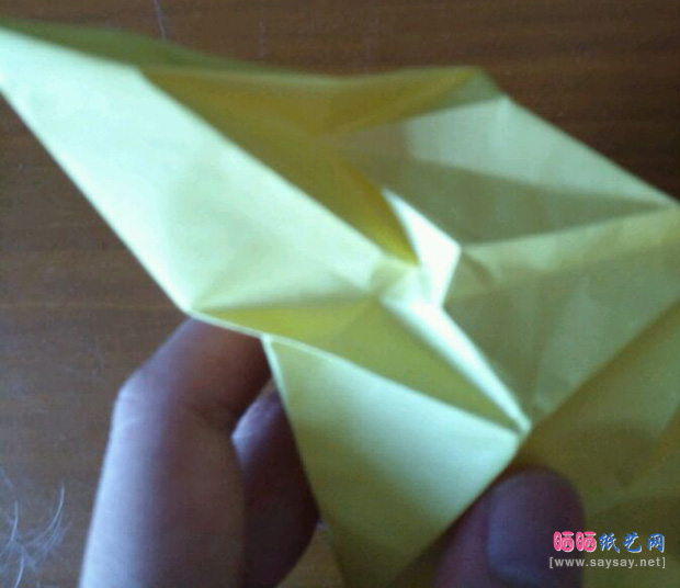 可爱的兔子帽折纸实拍教程聚拢图片步骤3