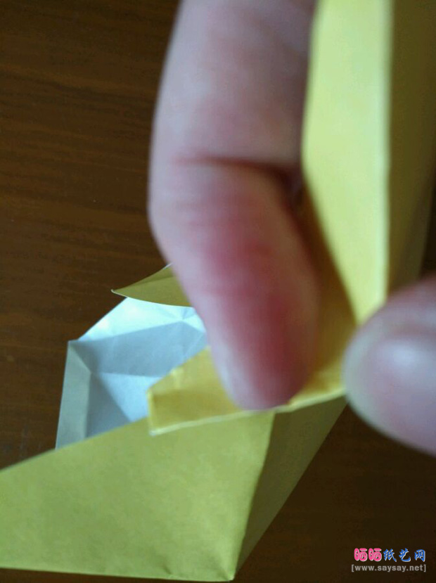 可爱的兔子帽折纸实拍教程聚拢图片步骤7